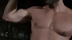 Jerking off at the park before being caught
