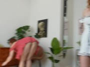 My HOT STEPMOM and her BFF go WILD after brunch - Elly Clutch and Siri Dahl 2/16