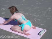 😱 Yoga Challenge! 😱 | Camera Man Gets too Close to My Pussy in PUBLIC! 11/16