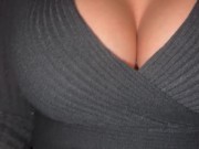 My secretary asked me to take her home and for that she allowed me to cum on her tits 2/16