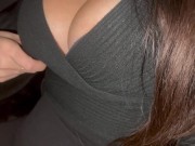 My secretary asked me to take her home and for that she allowed me to cum on her tits 5/16