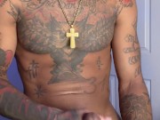 Horny guy stroking his dick until he exploads 1/16