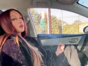 Hot Milf Smoking Sesh in the car Smoking fetish Long Hair Boobs Flashing OF@ArtemisiaLove101 11/16