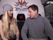 Curvy Blonde Kim Mortenroe Passionate Sex with Old Man in Bus - LETSDOEIT 1/16