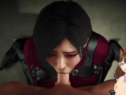 Lyon puts his huge cock in Ada Wong's mouth from Resident evil 4 (Parody animation) - Jazziuu 15/16