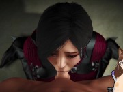Lyon puts his huge cock in Ada Wong's mouth from Resident evil 4 (Parody animation) - Jazziuu 2/16
