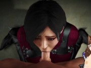 Lyon puts his huge cock in Ada Wong's mouth from Resident evil 4 (Parody animation) - Jazziuu 9/16