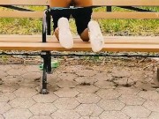 SOLO FEMALE PUBLIC NUDE AT THE PARK REAL