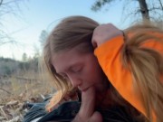 Trophy Redhead Sucking Cock in the Woods gingergrip 14/16