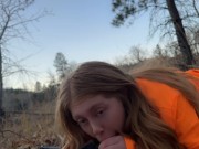 Trophy Redhead Sucking Cock in the Woods gingergrip 15/16