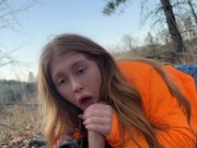 Trophy Redhead Sucking Cock in the Woods gingergrip 16/16