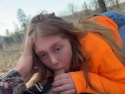 Trophy Redhead Sucking Cock in the Woods gingergrip 9/16