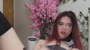 Dirty talking and teasing you with my petite body before shooting my sticky girlcum for you