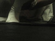 Busty and big-ass brunette Latin milf returns from the store and feels watched. He arrives and mastu 7/16