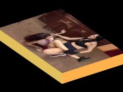 Scarlett Foxx and Anna Cummings are sharing a stiff cock 1/16