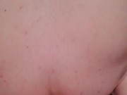 Huge black dildo lots of fun with a little piss Solo Male Anal Masturbation