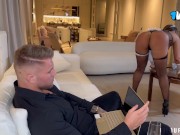 Cleaning Lady Spills A Drink And Pays Getting Pussy And Throatfucked Hard - FilouFitt And La Paisita 3/16