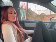 Italian Milf Artemisia Love hot Solo Smoke Session in the car OF @ ArtemisiaLove101 14/16
