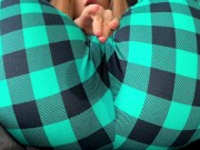 Squirt Left and Right: Girl Forgot to Take Off Her Pajama Pants 3/16