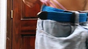 twink being a tease in a public building
