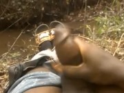 (SO SCARY) ALMOST CAUGHT BY A RANGER JERKING OFF IN THE WOODS
