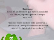 💦 ¿Quieres eyacular más y mejor? En este video te muestro 5 alimentos increíbles que pueden ayudart 1/16