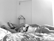 She swallows my huge dick, I fuck her hard and come on her tits - ShyCharlotte 3/16