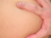 Skinny slut talks to her boyfriend while taking a big cock and ends up with cum inside 13/16