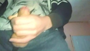Beautiful white man masturbating solo muscular penis