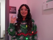 Horny office Christmas party hookup with big titty Latina coworker - Cami Strella + Lev Lieben 1/16