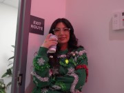 Horny office Christmas party hookup with big titty Latina coworker - Cami Strella + Lev Lieben 2/16