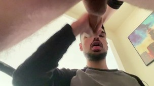 eating my friends cum