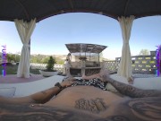 PURITYVR Beautiful brunette Nemesi rides a hard dick in the backyard in VR 2/16