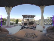 PURITYVR Beautiful brunette Nemesi rides a hard dick in the backyard in VR 4/16