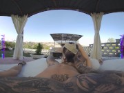 PURITYVR Beautiful brunette Nemesi rides a hard dick in the backyard in VR 6/16