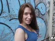 BJRAW Gorgeous busty Russian beauty Sata Jones deepthroats a big meaty dick 1/16