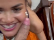 MINHA NAMORADA  me dá um boquete silenciosamente para que os vizinhos não ouçam 10/16