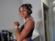 Fit Latina Babe With A Tight Pussy & Bubble Butt Got A Huge Load After Jogging 2/16