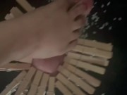 I enjoyed stomping, punishing, trampling besties cock and balls with my new high heeled shoes.