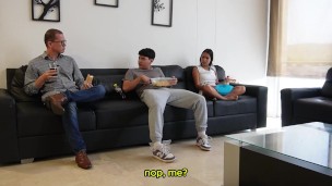 I FUCK MY BEST FRIEND TOGETHER WITH HER TRAINER AT HER HOUSE