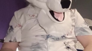 Fursuit Pubby Paws Off Until He Cums!