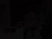 Horny slut from Canada masturbates in nylons in her condo kitchen 13/16