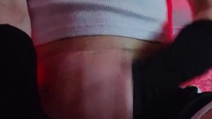 cute femboy in collar jerks off