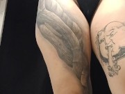 Trying clothes and masturbating