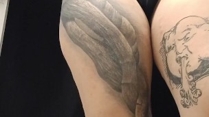 Trying clothes and masturbating