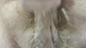 Tiny Cock Daddy Cums and shakes in shower