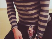 Leaking away after making a video for Miss Allie in hopes she might permit me an orgasm 11/16