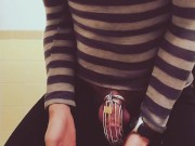 Leaking away after making a video for Miss Allie in hopes she might permit me an orgasm 14/16