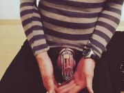 Leaking away after making a video for Miss Allie in hopes she might permit me an orgasm 5/16