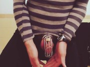 Leaking away after making a video for Miss Allie in hopes she might permit me an orgasm 6/16